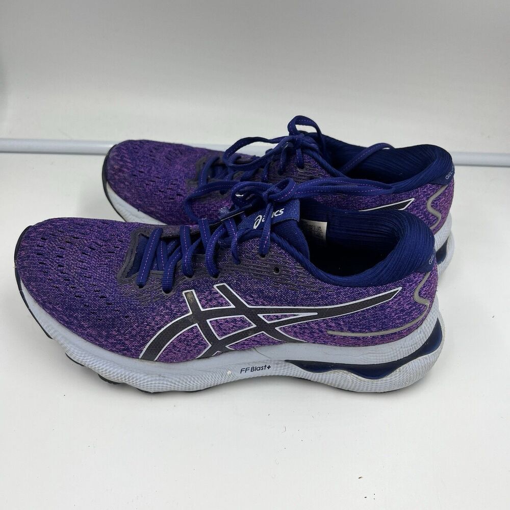 Asics Gel Nimbus 24 Running Shoes Womens Size 7.5 Purple Road Walking FF Blast - Picture 5 of 7